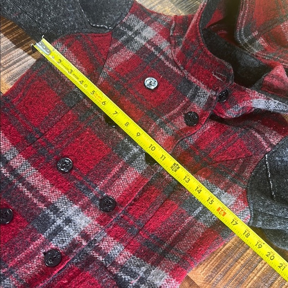 Bomboogie Italian Black wool Pea Coat size 2 - Picture 7 of 15